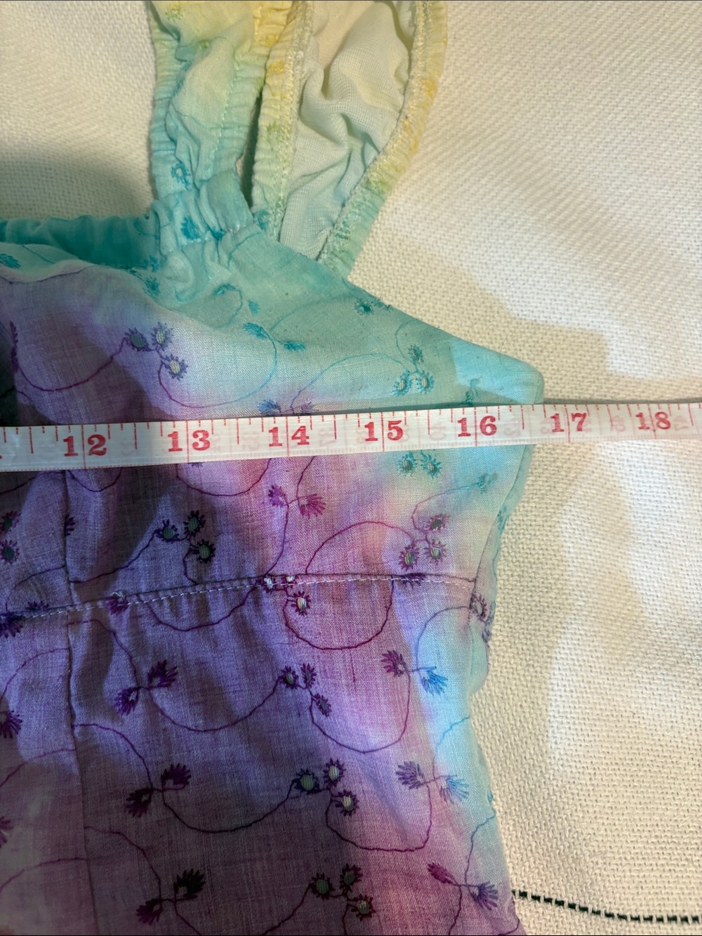 Vintage Le Château Pastel Eyelet Sundress | Fairycore Cottagecore Y2K | Size M - Picture 5 of 7